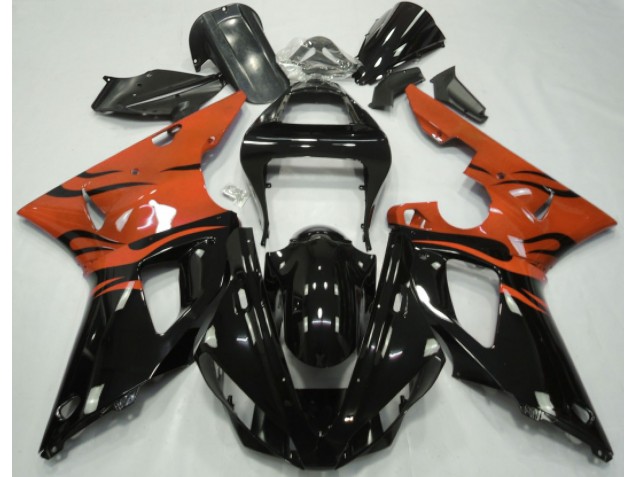 00-01 Nero Fiamma & Arancione R1 Carena Moto 00-01 Nero Fiamma & Arancione R1 Carena Moto