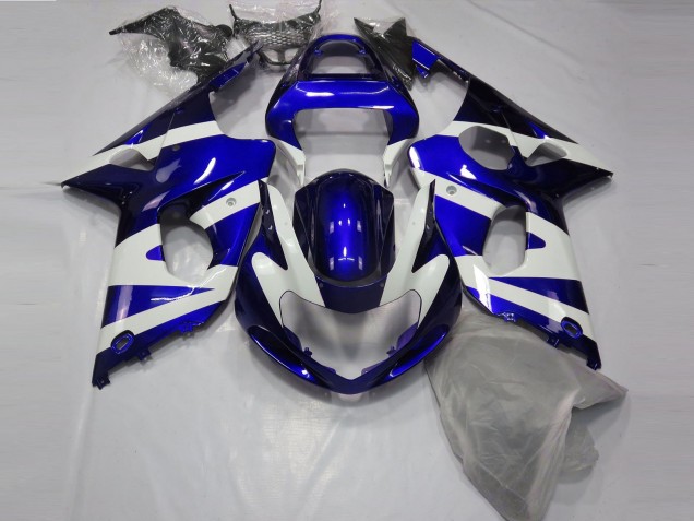 00-02 Blu Lucido & Bianco GSXR 1000 Carena Moto 00-02 Blu Lucido & Bianco GSXR 1000 Carena Moto
