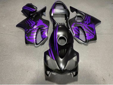 01-03 Teschio Nero Opaco & Viola CBR600 F4i Carena Moto