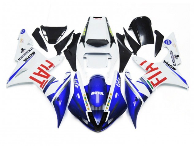 02-03 Bianco Lucido & Blu Fiat R1 Carena Moto 02-03 Bianco Lucido & Blu Fiat R1 Carena Moto