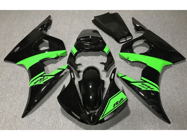 03-04 Nero Lucido & Verde R6 Carena Moto 03-04 Nero Lucido & Verde R6 Carena Moto