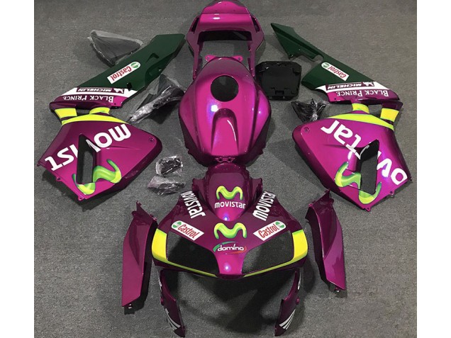 03-04 Rosa Caldo Movistar CBR600RR Carena Moto 03-04 Rosa Caldo Movistar CBR600RR Carena Moto