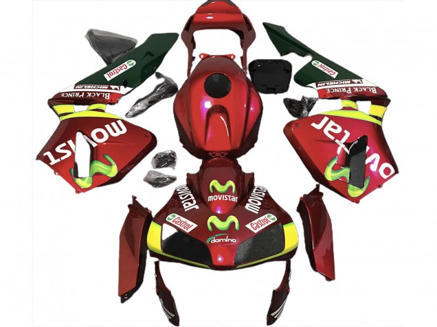 03-04 Rosso Intenso Movistar CBR600RR Carena Moto 03-04 Rosso Intenso Movistar CBR600RR Carena Moto