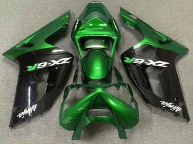 03-04 Verde Lucido & Nero ZX6R Carena Moto