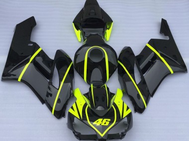 04-05 Tout Noir Et Haute Visibilité 46 CBR1000RR Carena Moto
