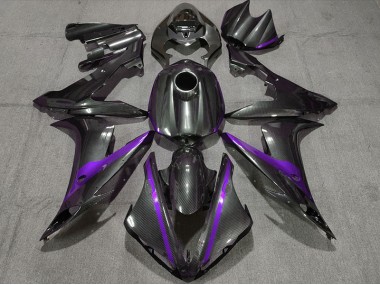 04-06 Fibra Di Carbonio Stile W Viola R1 Carena Moto