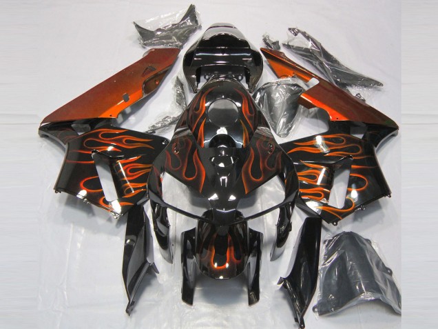 05-06 Arancione Bruciato Fiamma CBR600RR Carena Moto 05-06 Arancione Bruciato Fiamma CBR600RR Carena Moto