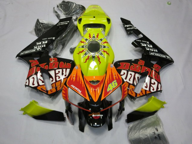 05-06 Giallo Vibrante Rossi CBR600RR Carena Moto 05-06 Giallo Vibrante Rossi CBR600RR Carena Moto