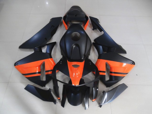 05-06 Nero Opaco & Arancione Lucido CBR600RR Carena Moto 05-06 Nero Opaco & Arancione Lucido CBR600RR Carena Moto
