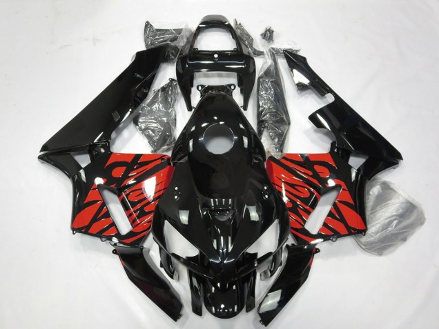 05-06 Nero & Rosso Tribale CBR600RR Carena Moto 05-06 Nero & Rosso Tribale CBR600RR Carena Moto