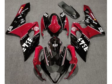 05-06 Rosso Lucido & Nero Personalizzato GSXR 1000 Carena Moto