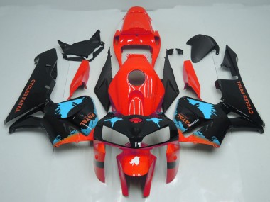 05-06 Splatter Azzurro Su Rosso CBR600RR Carena Moto