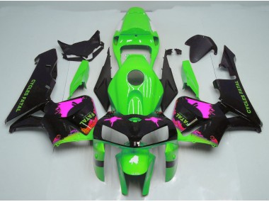 05-06 Splatter Rosa Sul Verde CBR600RR Carena Moto