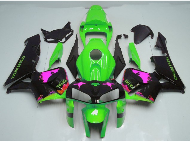 05-06 Splatter Rosa Sul Verde CBR600RR Carena Moto 05-06 Splatter Rosa Sul Verde CBR600RR Carena Moto