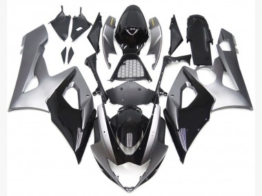 05-06 Stile Argento & Nero Lucido GSXR 1000 Carena Moto