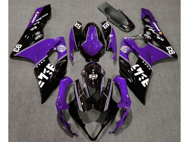 05-06 Viola Lucido & Nero Personalizzato GSXR 1000 Carena Moto 05-06 Viola Lucido & Nero Personalizzato GSXR 1000 Carena Moto