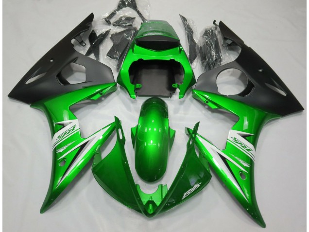 05 Verde Lucido & Bianco R6 Carena Moto 05 Verde Lucido & Bianco R6 Carena Moto