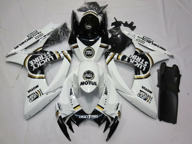 06-07 Nero Bianco Lucky Strike GSXR 600-750 Carena Moto 06-07 Nero Bianco Lucky Strike GSXR 600-750 Carena Moto