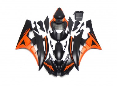 06-07 Nero Opaco & Arancione Personalizzati R6 Carena Moto
