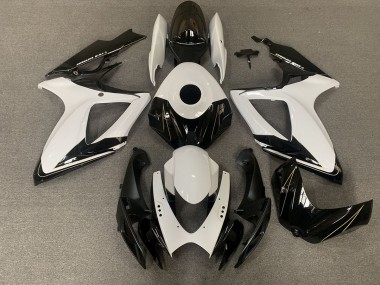 06-07 Nero Opaco & Bianco Lucido GSXR 600-750 Carena Moto