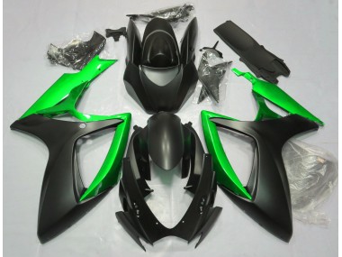 06-07 Nero Opaco & Verde GSXR 600-750 Carena Moto
