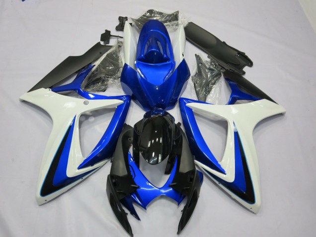 06-07 OEM Stile Bianco Blu GSXR 600-750 Carena Moto 06-07 OEM Stile Bianco Blu GSXR 600-750 Carena Moto