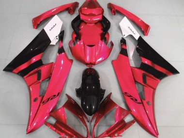 06-07 Rosso Lucido & Nero R6 Carena Moto