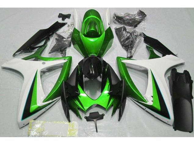 06-07 Verde & Bianco GSXR 600-750 Carena Moto 06-07 Verde & Bianco GSXR 600-750 Carena Moto