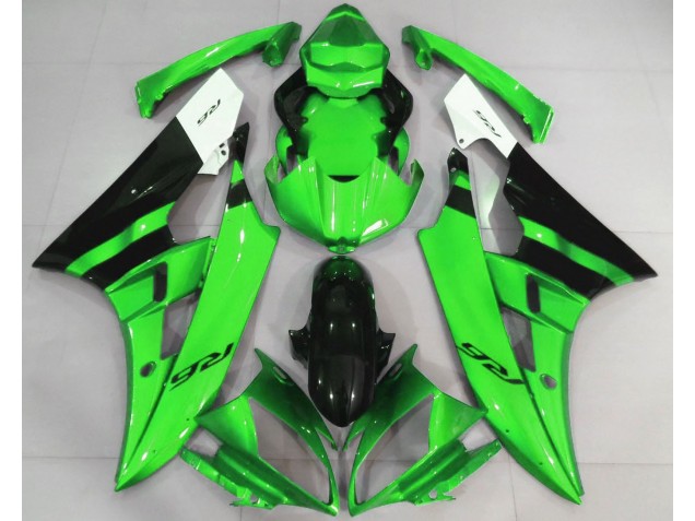 06-07 Verde Lucido & Nero R6 Carena Moto 06-07 Verde Lucido & Nero R6 Carena Moto