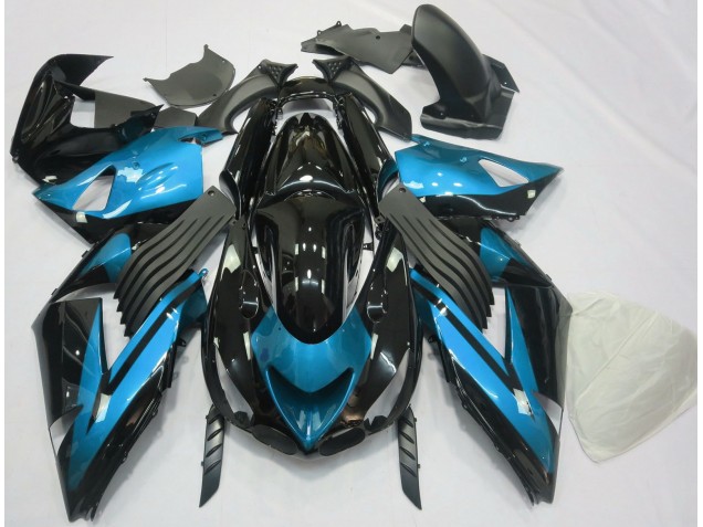 06-11 Azzurro & Nero Tinta Unita ZX14R Carena Moto 06-11 Azzurro & Nero Tinta Unita ZX14R Carena Moto