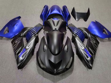 06-11 Nero Opaco & Blu ZX14R Carena Moto