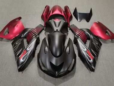 06-11 Nero Opaco & Rosso ZX14R Carena Moto