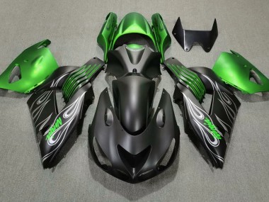 06-11 Nero Opaco & Verde ZX14R Carena Moto