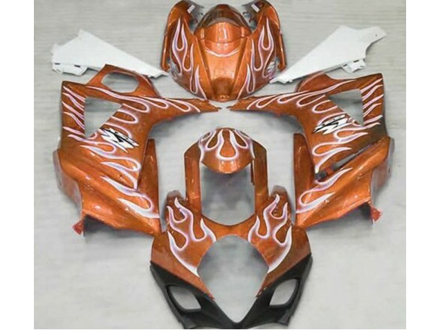 07-08 Arancio Lucido & Bianco Fiamma GSXR 1000 Carena Moto 07-08 Arancio Lucido & Bianco Fiamma GSXR 1000 Carena Moto