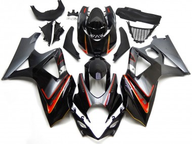 07-08 Argento & Nero Con Rosso GSXR 1000 Carena Moto