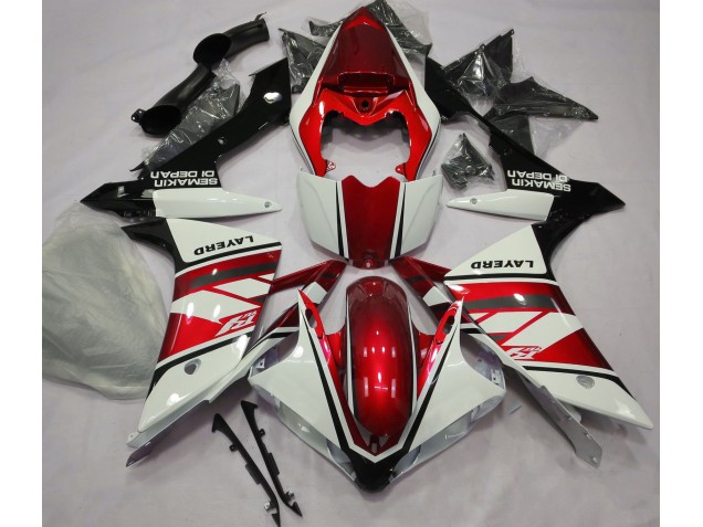 07-08 Bianco Lucido & Rosso R1 Carena Moto 07-08 Bianco Lucido & Rosso R1 Carena Moto