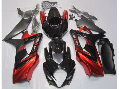 07-08 Nero Lucido & Rosso GSXR 1000 Carena Moto