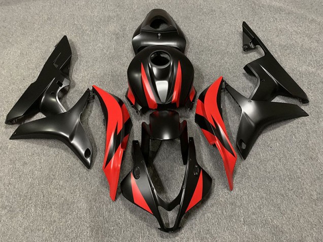 07-08 Nero Opaco & Rosso CBR600RR Carena Moto 07-08 Nero Opaco & Rosso CBR600RR Carena Moto