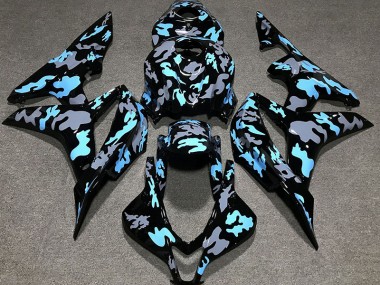 07-08 Personalizzato Camo Blu CBR600RR Carena Moto