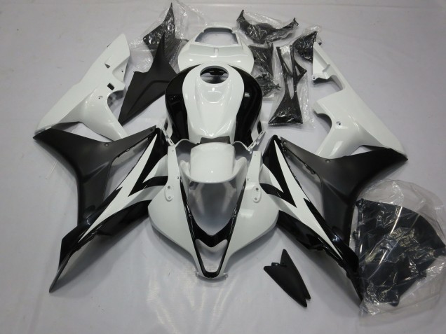 07-08 Pulito Bianco & Nero CBR600RR Carena Moto 07-08 Pulito Bianco & Nero CBR600RR Carena Moto