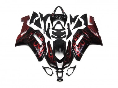 07-08 Rouge Brillant Flamme ZX6R Carena Moto
