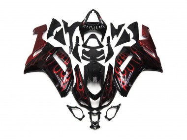 07-08 Rouge Brillant Flamme ZX6R Carena Moto