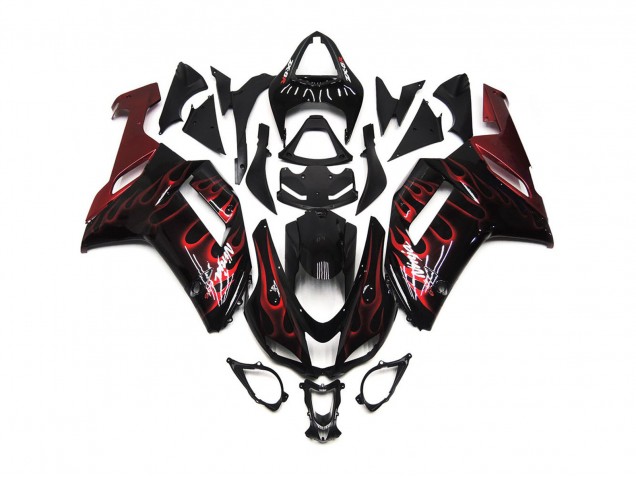 07-08 Rouge Brillant Flamme ZX6R Carena Moto 07-08 Rouge Brillant Flamme ZX6R Carena Moto