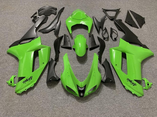 07-08 Verde Lucido & Nero Opaco ZX6R Carena Moto 07-08 Verde Lucido & Nero Opaco ZX6R Carena Moto