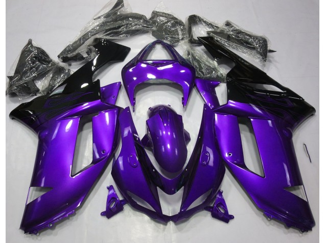 07-08 Viola Lucido & Nero ZX6R Carena Moto 07-08 Viola Lucido & Nero ZX6R Carena Moto