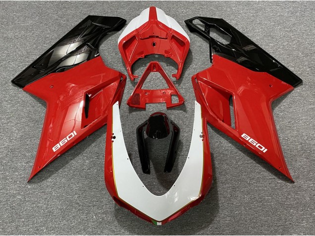 07-14 Nero Rosso Bianco Ducati 848 1098 1198 Carena Moto 07-14 Nero Rosso Bianco Ducati 848 1098 1198 Carena Moto
