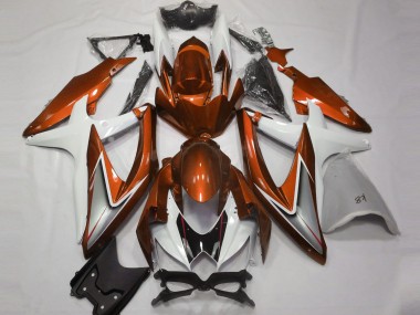 08-10 Arancio & Bianco Lucidi GSXR 600-750 Carena Moto