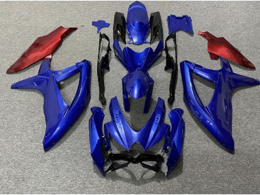08-10 Blu Scuro & Rosso GSXR 600-750 Carena Moto