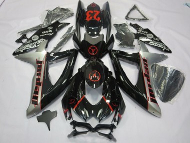 08-10 Noir Gris Jordan GSXR 600-750 Carena Moto