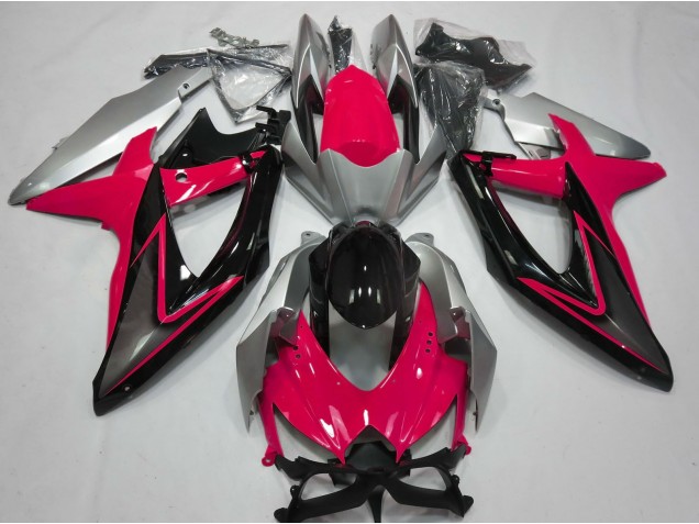 08-10 Rosso & Argento GSXR 600-750 Carena Moto 08-10 Rosso & Argento GSXR 600-750 Carena Moto